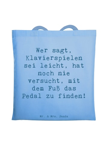 Mr. & Mrs. Panda Shopping Bag Spruch Klavier Herausforderung mit... in Sky Blue