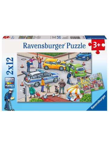 Ravensburger Mit Blaulicht unterwegs. Puzzle 2 x 12 Teile