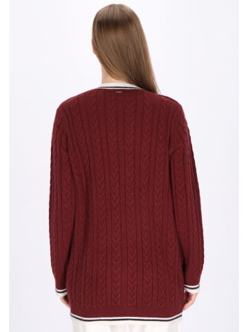 DreiMaster Women Cardigan in wine red navy offwhite