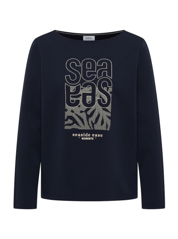 Cecil Shirt mit Stickerei in Blau