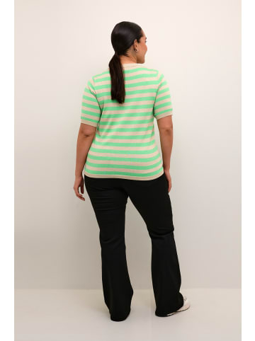 KAFFE curve Strickpullover KClizzy Regular fit in Feather Gray Mel./Green