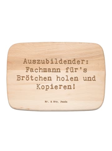 Mr. & Mrs. Panda Holzbrett Spruch Auszubildender Profi mit Spruch in Transparent