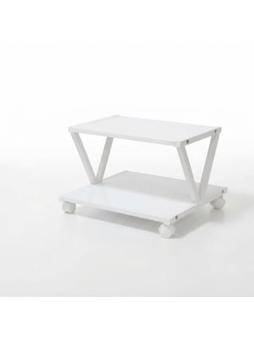 relaxdays Druckerständer in Weiß - (B)44 x (H)28 x (T)28 cm
