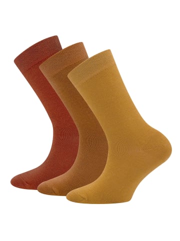 ewers 3er-Set Socken 3er Pack Uni in honig/toffee/kupfer