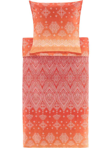 Bassetti Fein Satin Kuschelkissenbezug Kerala in rot