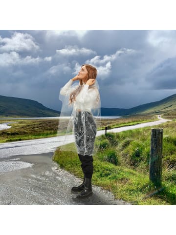 relaxdays 13 x Einweg-Regenponcho in Transparent