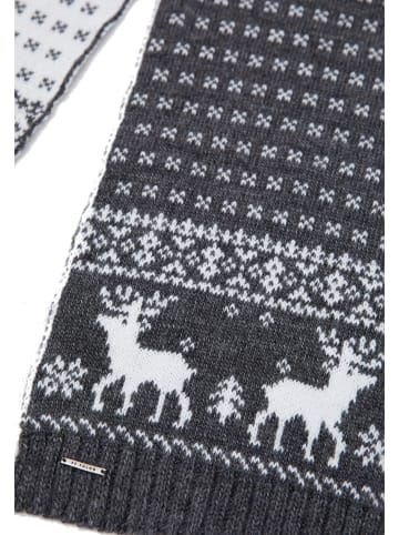 Finn Flare Winterschal Muster in dark grey