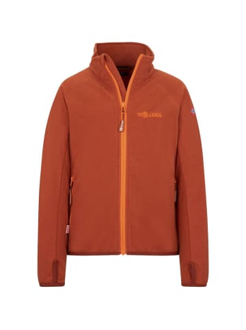 Trollkids Fleecejacke "Noresund" in Dunkelorange/Hellorange