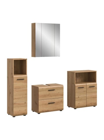 ebuy24 Badmöbelset Ice (4-teilig) Eiche 180 x 30 cm