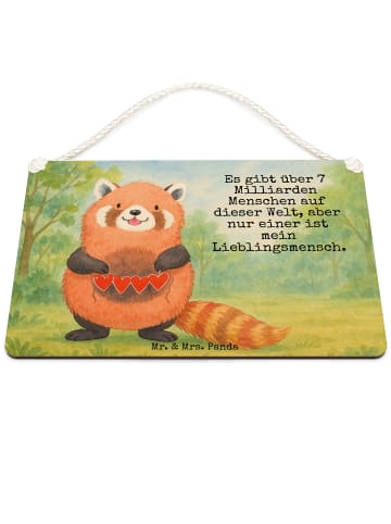 Mr. & Mrs. Panda Wanddeko Roter Panda Design mit Spruch in Weiß