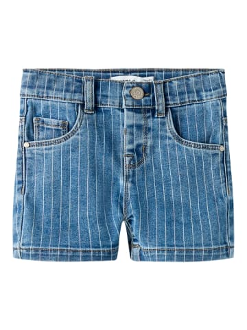 name it Nmfsalli Slim Fit Jeansshorts Allover-Print in denim blue