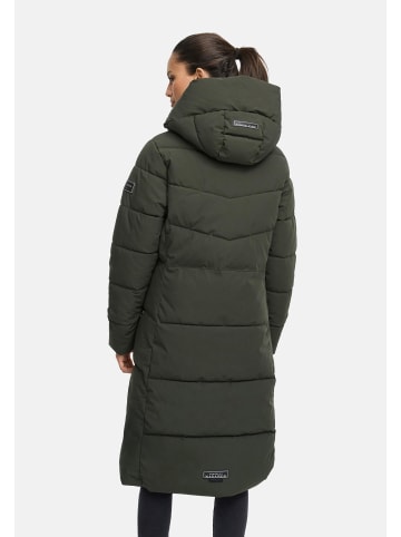 Navahoo Steppmantel Schokokuss XIV in Dark Olive