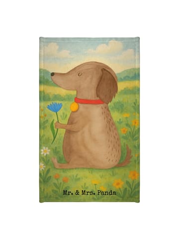 Mr. & Mrs. Panda Handtuch Gäste-WC Hund Blume Design ohne Spruch in Weiß
