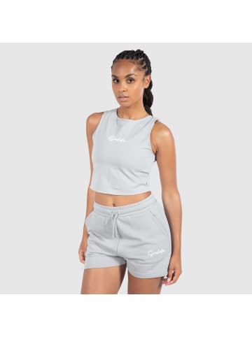 SMILODOX Crop Top Rosina in Grau