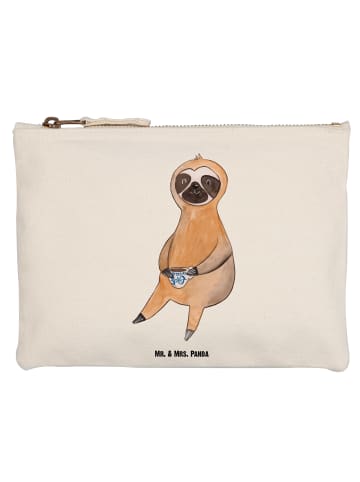 Mr. & Mrs. Panda utensilientasche Faultier Kaffee ohne Spruch in Weiß