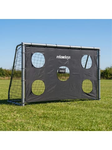 Fußballtor "mit Torwand" in Grau - (B)240 x (H)160 x (T)90 cm