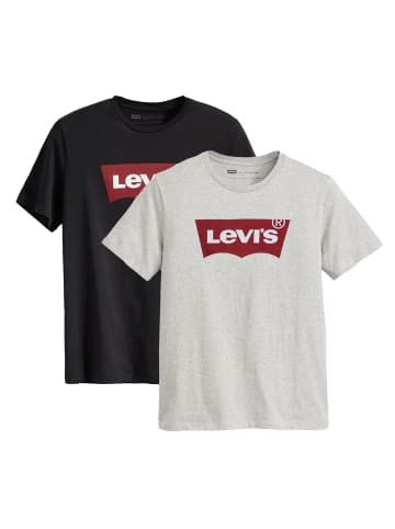 Levi´s T-Shirt 2er Pack in Grau/Schwarz