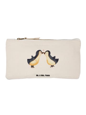 Mr. & Mrs. Panda Make-up-Tasche Pinguin Liebe ohne Spruch in Weiß