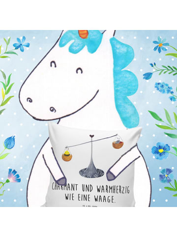 Mr. & Mrs. Panda Couchkissen Sternzeichen Waage mit Spruch in Weiß