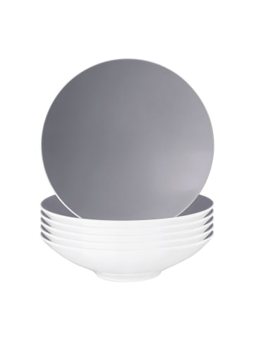 6er Set Pasta- / Suppenteller Life Fashion in Elegant Grey ø 23,3 cm