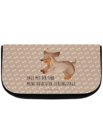 Mr. & Mrs. Panda Schminktasche Hund Dackel mit Spruch in Hundeglück