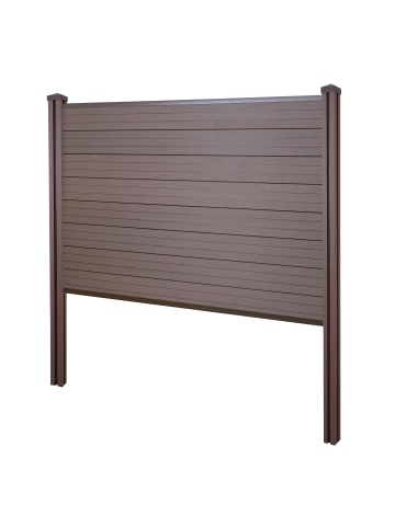 MCW WPC-Sichtschutz Savoie, Basiselement, 195cm braun