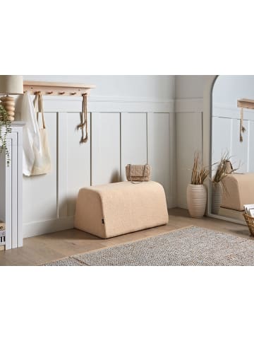 Beliani Pouf SINCLAIR in Beige - (W) 79 x (H) 40 x (L) 49 cm