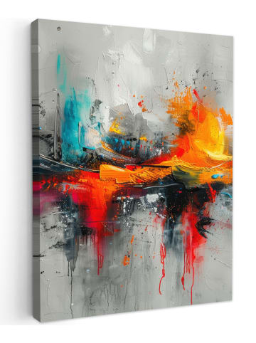 MuchoWow Leinwand Bilder Abstrakte Kunst Explosion