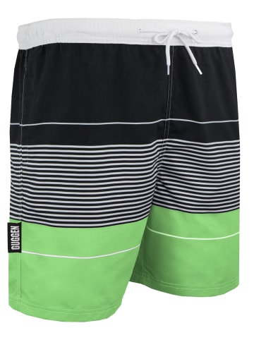 GUGGEN MOUNTAIN Badeshorts Herren – Badehose Bilddruck in Grün