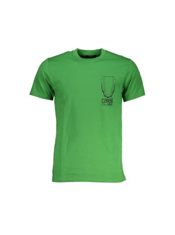 cavalli CLASS Grünes Baumwoll-T-Shirt