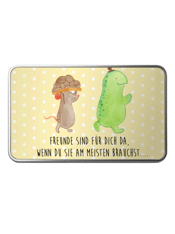 Mr. & Mrs. Panda Vorratsdose Schildkröte Maus mit Spruch in Gelb Pastell