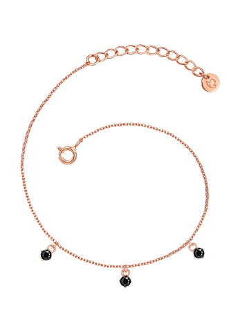 Glanzstücke München Armband aus Sterling Silber mit Spinell in roségold