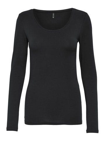 ONLY 3er-Set Basic Langarmshirt in Schwarz