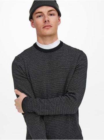 Only&Sons Pullover Rundhals Langarm Sweater in Dunkelblau