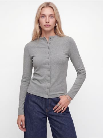 JJXX Langarm-T-Shirt in Light Grey Melange