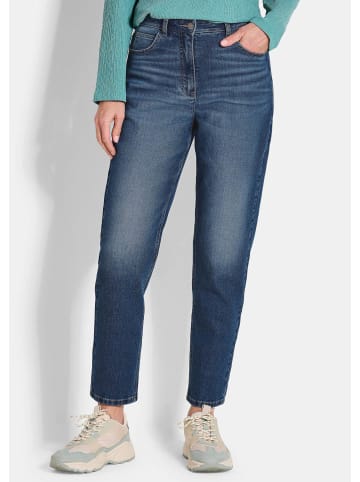 GOLDNER Baumwoll-Stretch Mom Jeans SARA in blau