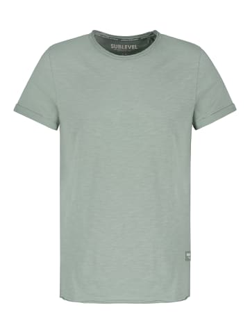 Sublevel Schlichtes Kurzarmshirt Rundhals Modern Zeitlos in Hellgrün
