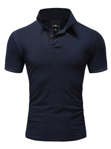 Amaci&Sons Basic Kurzarm Poloshirt MAINE in Navyblau