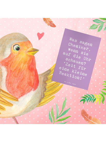 Mr. & Mrs. Panda Grußkarte Spruch Chemiker Reaktion mit Spruch in Lavendeltraum