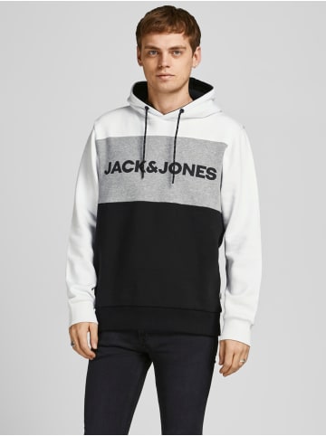 Jack & Jones Warmer Logo Print Hoodie Sweater Pullover JJELOGO in Weiß