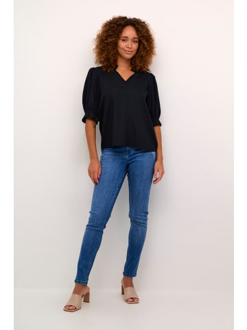 Kaffe Kurzarm-Bluse KAelly Regular fit in Black Deep
