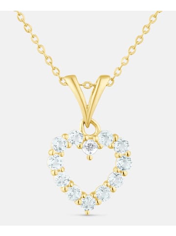 Diamant L'éternel Kette mit Anhänger, mit Blautopas, 375 Gelbgold