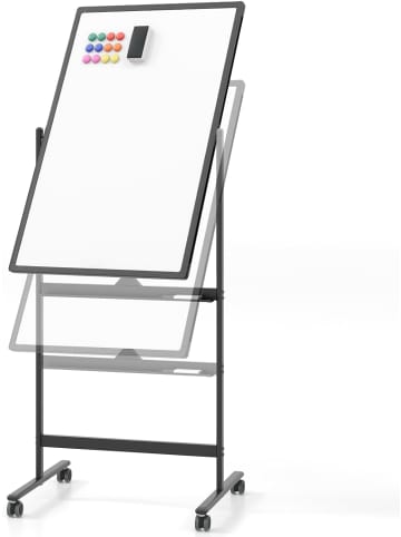 COSTWAY Whiteboard 60 x 100 cm in Schwarz