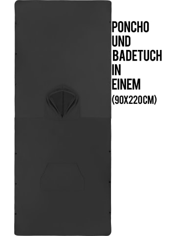 normani Weicher Mikrofaser Badeponcho Nosara in Schwarz