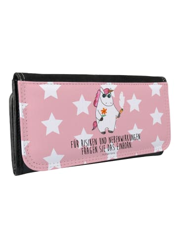 Mr. & Mrs. Panda Damen Portemonnaie Einhorn Woodstock mit Spruch in Rot Pastell