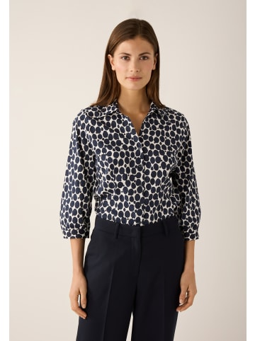 More & More taillierte Hemdbluse mit Tupfenprint in big art dot print