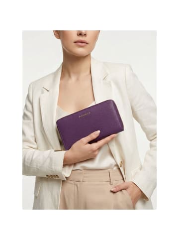 Bologna Leather XL Zip-Around Geldbörse Leder 19 cm purple