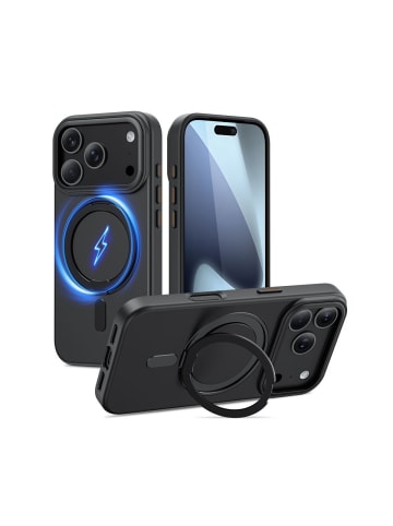 TechProtect Tech-Protect MagRing Handyhülle iPhone 17 Pro mattschwarz in Schwarz