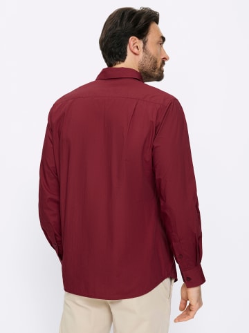 WITT WEIDEN Langarm-Hemd in dunkelrot