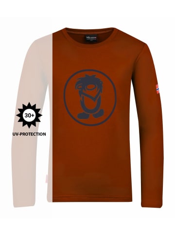 Trollkids Longsleeve "Troll" in Zimt/Dunkelblau